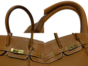 HERMES エルメス BIRKIN バーキン 35 ハンドバッグ トゴ ゴールド ゴールド金具 ☐H刻印 (2004年製) 美品 中古 4b004255