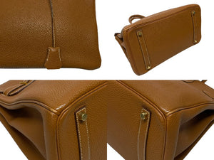 HERMES エルメス BIRKIN バーキン 35 ハンドバッグ トゴ ゴールド ゴールド金具 ☐H刻印 (2004年製) 美品 中古 4b004255