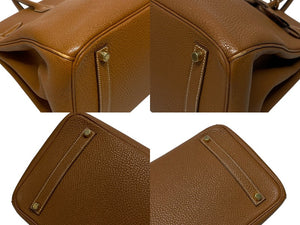 HERMES エルメス BIRKIN バーキン 35 ハンドバッグ トゴ ゴールド ゴールド金具 ☐H刻印 (2004年製) 美品 中古 4b004255