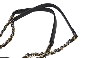 CHANEL シャネル ココマーク マトラッセライン チェーントートバッグ ラージ A91046 23番台 キャビアスキン ブラック ゴールド金具 美品 中古 4b004258