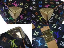 Load image into Gallery viewer, 極美品 LOUIS VUITTON ルイヴィトン スピーディ30 村上隆 ハンドバッグ M92642 モノグラム マルチカラー ブラック 中古 4b004259