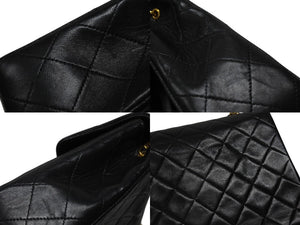 CHANEL シャネル ミニマトラッセ20 ショルダーバッグ 1番台 A01163 ブラック ラムスキン ゴールド金具 美品 中古4b004262