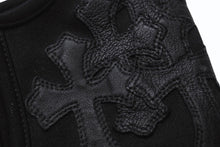 画像をギャラリービューアに読み込む, CHROME HEARTS 廃盤 クロムハーツ マスク セメタリークロス ブラックコットンレザー 美品 中古 4b004271 