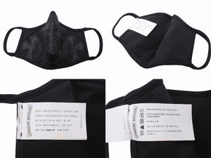 CHROME HEARTS 廃盤 クロムハーツ マスク セメタリークロス ブラックコットンレザー 美品 中古 4b004271 