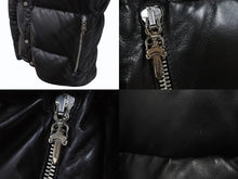 画像をギャラリービューアに読み込む, 極美品 CHROME HEARTS クロムハーツ レザー ダウンジャケット サイズL クロスボール シルバー925 中古 4b004272 