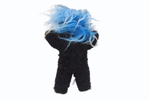 CHROME HEARTS クロムハーツ TEDDY BEAR テディベア キーリングチャーム クロスボール シルバ−925 ブラック ブルー 美品 中古 4b004274 