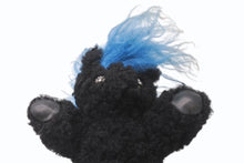 画像をギャラリービューアに読み込む, CHROME HEARTS クロムハーツ TEDDY BEAR テディベア キーリングチャーム クロスボール シルバ−925 ブラック ブルー 美品 中古 4b004274 