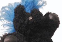 画像をギャラリービューアに読み込む, CHROME HEARTS クロムハーツ TEDDY BEAR テディベア キーリングチャーム クロスボール シルバ−925 ブラック ブルー 美品 中古 4b004274 
