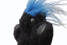 画像をギャラリービューアに読み込む, CHROME HEARTS クロムハーツ TEDDY BEAR テディベア キーリングチャーム クロスボール シルバ−925 ブラック ブルー 美品 中古 4b004274 