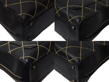 Load image into Gallery viewer, CHANEL シャネル ハンドバッグ ワイルドステッチ ブラック レザー A14692 シルバー金具 6番台 中古 4b004276