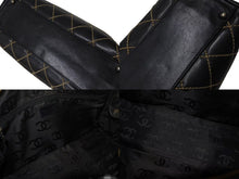 Load image into Gallery viewer, CHANEL シャネル ハンドバッグ ワイルドステッチ ブラック レザー A14692 シルバー金具 6番台 中古 4b004276
