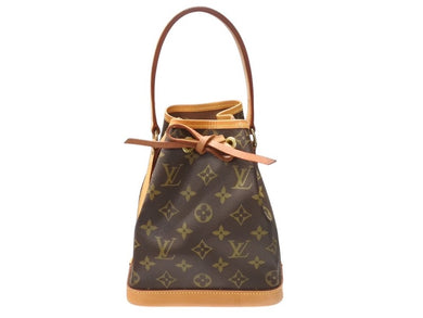 LOUIS VUITTON ルイヴィトン ミニノエ ハンドバッグ M42227 モノグラム PVC レザー ブラウン ゴールド金具 美品 中古 4b004278