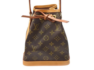 LOUIS VUITTON ルイヴィトン ミニノエ ハンドバッグ M42227 モノグラム PVC レザー ブラウン ゴールド金具 美品 中古 4b004278
