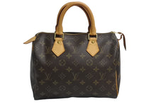 Load image into Gallery viewer, LOUIS VUITTON ルイヴィトン スピーディー25 ハンドバック M41528 モノグラム PVC レザー ブラウン ゴールド金具 美品 中古 4b004279
