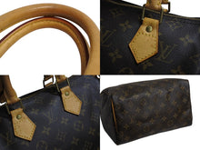 Load image into Gallery viewer, LOUIS VUITTON ルイヴィトン スピーディー25 ハンドバック M41528 モノグラム PVC レザー ブラウン ゴールド金具 美品 中古 4b004279