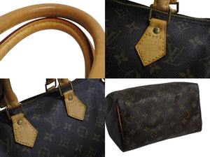 LOUIS VUITTON ルイヴィトン スピーディー25 ハンドバック M41528 モノグラム PVC レザー ブラウン ゴールド金具 美品 中古 4b004279