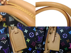 新品同様 LOUIS VUITTON ルイヴィトン キーポル 45 ボストンバッグ M92640 モノグラム マルチカラー ブラック 村上隆 中古 4b004292