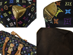新品同様 LOUIS VUITTON ルイヴィトン キーポル 45 ボストンバッグ M92640 モノグラム マルチカラー ブラック 村上隆 中古 4b004292