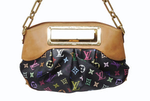 LOUIS VUITTON ルイヴィトン ジュディPM ワンショルダーバッグ M40258 PVC ヌメ革 モノグラム マルチカラー 村上隆 中古 4b004295