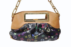 LOUIS VUITTON ルイヴィトン ジュディPM ワンショルダーバッグ M40258 PVC ヌメ革 モノグラム マルチカラー 村上隆 中古 4b004295