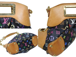 LOUIS VUITTON ルイヴィトン ジュディPM ワンショルダーバッグ M40258 PVC ヌメ革 モノグラム マルチカラー 村上隆 中古 4b004295