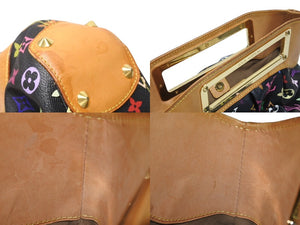 LOUIS VUITTON ルイヴィトン ジュディPM ワンショルダーバッグ M40258 PVC ヌメ革 モノグラム マルチカラー 村上隆 中古 4b004295