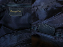 Load image into Gallery viewer, Christian Dior クリスチャンディオール ダブルサドルバッグ ハンドバッグ MA-0024 トロッター柄 ネイビー 良品 中古 4b004296