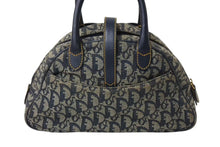 Load image into Gallery viewer, Christian Dior クリスチャンディオール ダブルサドルバッグ ハンドバッグ MA-0024 トロッター柄 ネイビー 良品 中古 4b004296