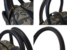 Load image into Gallery viewer, Christian Dior クリスチャンディオール ダブルサドルバッグ ハンドバッグ MA-0024 トロッター柄 ネイビー 良品 中古 4b004296