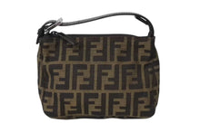 Load image into Gallery viewer, FENDI フェンディ ハンドバッグ ズッカ ブラウン コットンキャンバス シルバー金具 美品 中古 4b004298