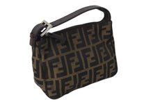 Load image into Gallery viewer, FENDI フェンディ ハンドバッグ ズッカ ブラウン コットンキャンバス シルバー金具 美品 中古 4b004298
