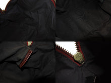 Load image into Gallery viewer, FENDI フェンディ ズッカ柄 ズッキーノ ロゴ ハンドバッグ コットン レザー ブラウン ベージュ ピンク ゴールド金具 美品 中古 4b004299