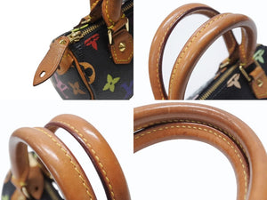 LOUIS VUITTON ルイヴィトン ミニスピーディ ハンドバッグ M92644 モノグラムマルチカラー 村上隆 ブラック ゴールド金具 美品 中古 4b004303