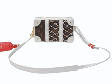 LOUIS VUITTON ルイヴィトン LV ソフトバンク フォーンボックス モノグラム M80102 ブラウン ホワイトゴールド金具 美品 中古 4b004308