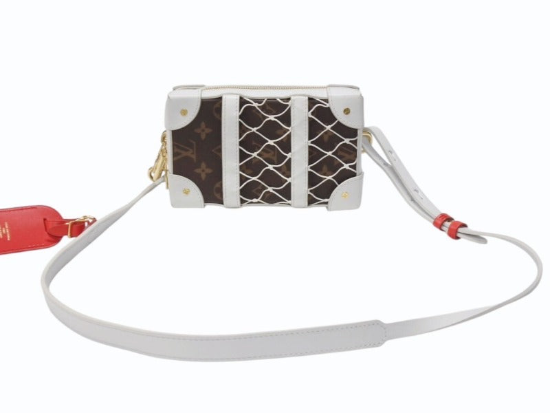 LOUIS VUITTON ルイヴィトン LV ソフトバンク フォーンボックス モノグラム M80102 ブラウン ホワイトゴールド金具 美品 中古 4b004308