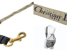 Load image into Gallery viewer, CHRISTIAN DIOR クリスチャンディオール トロッター サドルバッグ ワンショルダーバッグ ジャガード 05-RU-0179 ネイビー 美品 中古 4b004312