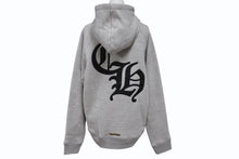 Load image into Gallery viewer, 新品未使用 CHROME HEARTS クロムハーツ 7-11 HOODIE セメタリ―クロスパッチ バックCHロゴ刺繡 プルオーバーパーカー グレー サイズS 中古 4b004314