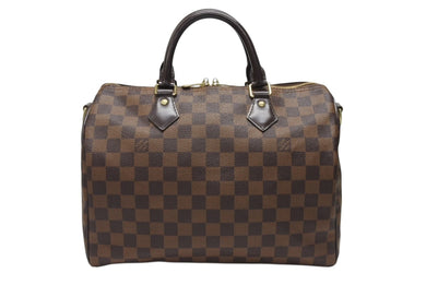 LOUIS VUITTON ルイヴィトン ハンドバッグ N41367 スピーディ バンドリエール30 ブラウン ダミエキャンバス ゴールド金具 美品 中古 4b004315