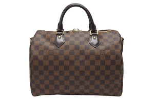 LOUIS VUITTON ルイヴィトン ハンドバッグ N41367 スピーディ バンドリエール30 ブラウン ダミエキャンバス ゴールド金具 美品 中古 4b004315