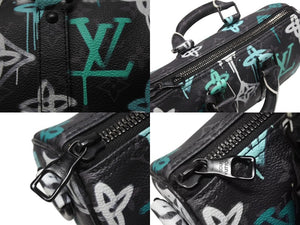 極美品 LOUISVUITTON ルイヴィトン キーポルバンドリエール25 ハンドバッグ グラフィティ M21399 モノグラムエクリプスキャンバス 中古 4b004316