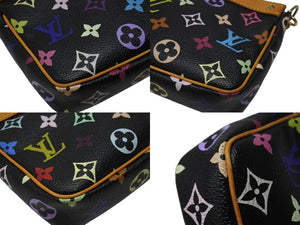 LOUIS VUITTON ルイヴィトン ポシェットアクセソワール アクセサリーポーチ M92648 モノグラム マルチカラー ブラック 美品 中古 4b004317