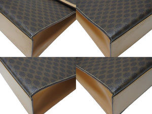 CELINE セリーヌ ハンドバッグ セリーヌ マカダム 2WAY バッグ ブラウン レザー ゴールド金具 美品 中古 4b004320