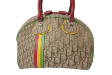 Load image into Gallery viewer, 極美品 Christian Dior クリスチャンディオール ハンドバッグ ガリアーノ期 キャンバス レザー ラスタカラー トロッター シルバー金具 中古 4b004322
