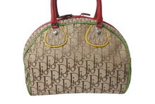 Load image into Gallery viewer, 極美品 Christian Dior クリスチャンディオール ハンドバッグ ガリアーノ期 キャンバス レザー ラスタカラー トロッター シルバー金具 中古 4b004322