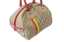 Load image into Gallery viewer, 極美品 Christian Dior クリスチャンディオール ハンドバッグ ガリアーノ期 キャンバス レザー ラスタカラー トロッター シルバー金具 中古 4b004322