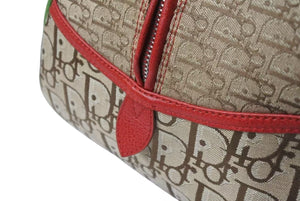 極美品 Christian Dior クリスチャンディオール ハンドバッグ ガリアーノ期 キャンバス レザー ラスタカラー トロッター シルバー金具 中古 4b004322