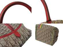 Load image into Gallery viewer, 極美品 Christian Dior クリスチャンディオール ハンドバッグ ガリアーノ期 キャンバス レザー ラスタカラー トロッター シルバー金具 中古 4b004322