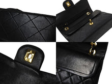 Load image into Gallery viewer, 極美品 CHANEL シャネル マトラッセ23 Wフラップ Wチェーンショルダーバッグ 2番台 ココマーク ラムスキン ブラック ゴールド金具 中古 4b004326