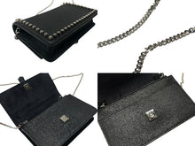 Load image into Gallery viewer, 極美品 FENDI フェンディ ショルダーバッグ チェーンウォレット カールラガーフェルド 8M0346 レザー ブラック シルバー金具 中古 4b004329