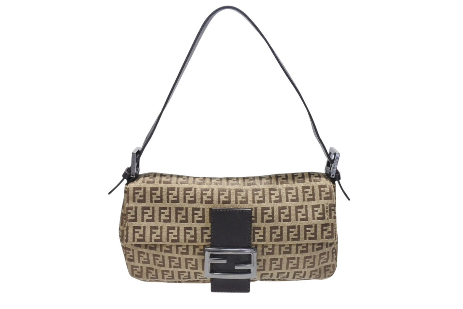 【美品】FENDI フェンディ italy製 FF金具ズッキーノ柄マンマバケット フェンディ FENDI ズッキーノ柄 マンマバケット ハンド ワン